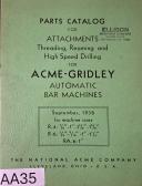 Acme Gridley-Acme- Gridley Toolholder and Attachments Manul 4Spindle Bar Automatics Catalog No T-4-Catalog No 4, 4 Spindle-06